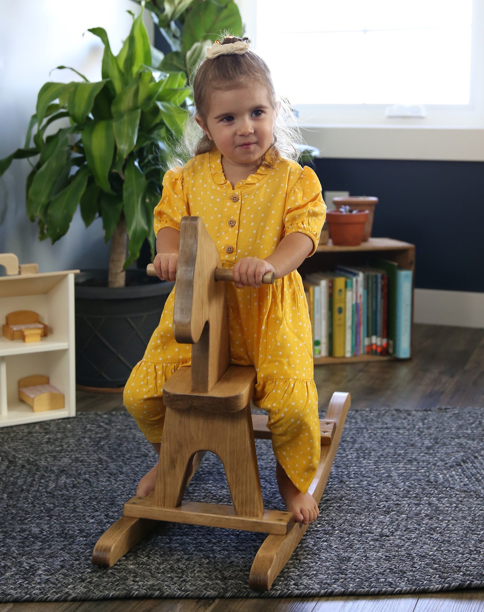 Amish-made Wooden Rocking Horse Toddler Toy - Etsy