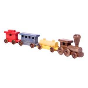 Wooden Toy Train Play Set, 24&quot; Long, Kid-Safe Finish, Amish-Made