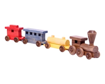 Wooden Toy Train Play Set, 24