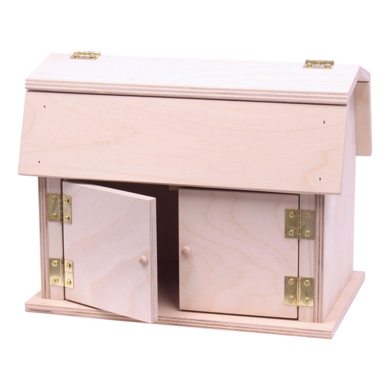 Amish Made Wooden Toy Mini Hip-Roof Barn