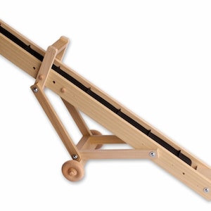 AmishToyBox.com Wooden Hay Bale Elevator Toy with Real Hand-Cranked Elevator Belt
