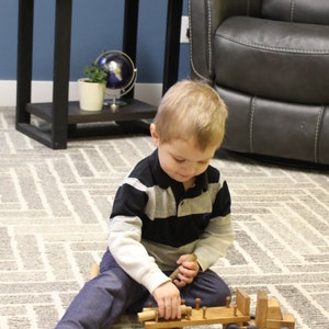 Wooden Log Truck Toy, Kid-Safe Finish, Amish-Made image 5