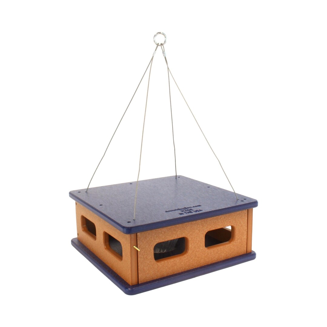 Bluebird-Futterhaus Aus Recyceltem Polyholz – Hängend Oder Am Pfostend – Mit Abnehmbarem Dach Und Plexiglas-Seiten