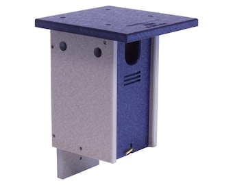 AmishToyBox.com Bluebird House, Post Mount, Amish-Made with 100% Recycled Poly Lumber