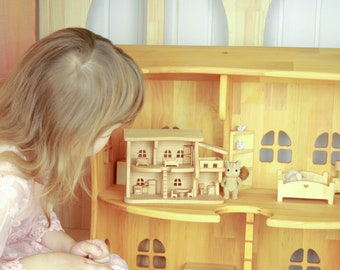 5-jähriges Jubiläumsgeschenk aus Holz, Geburtstagsgeschenk, Miniatur-Puppenhaus, Mikromaßstab Holzpuppenhaus-Spielzeug, Maßstab 1/144, Puppenhaus-Souvenir,