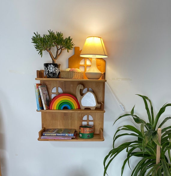 Waldorf Bücher Wandregal Holz Puppenhaus Kit 1. Geburtstag Geschenk Spielhaus Kinderzimmer Regal Spielzeug Kinderzimmer