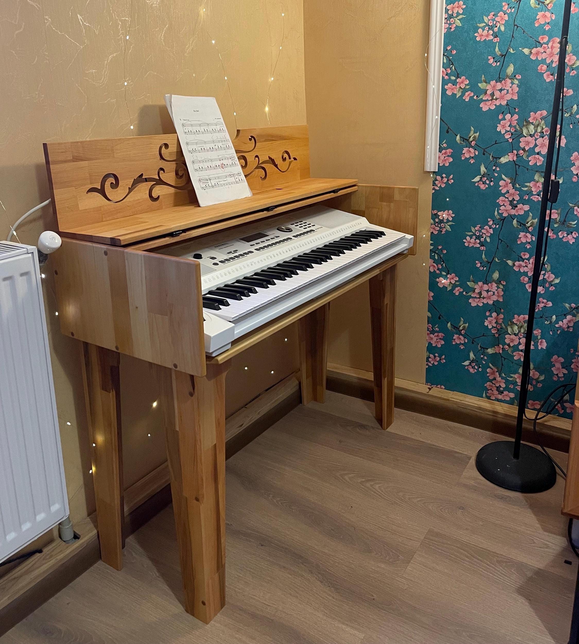 Piano Keyboard Height of Table 73cm/30inch for Adults Wooden