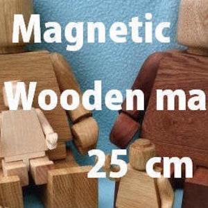 Wooden 5 year anniversary Christmas Kids Gifts Birthday Wooden man 25cm/10in, Wooden eco Fathers day gift from daughter wife
