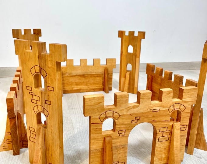 Holzklötze Schloss Geburtstagsgeschenk für Kind Miniaturschloss Maileg-Skalafestung