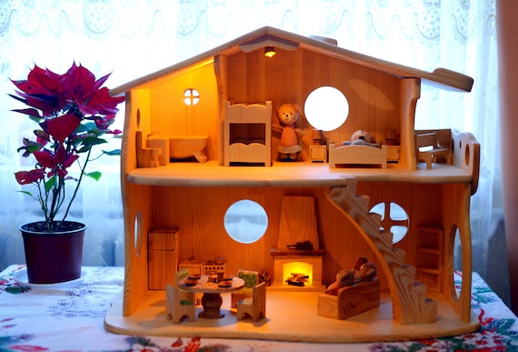 wooden fairy dollhouse
