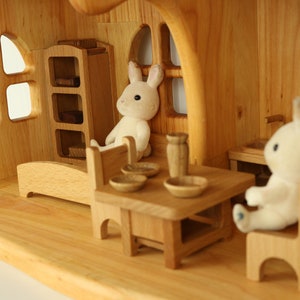 Kinder Geschenke Puppenhaus 1:24 Weihnachten 1:24 Weihnachten Sylvanian Dollhouse Erle Personalize Puppenhaus Bausatz Fee Montessori Waldorf Bild 9