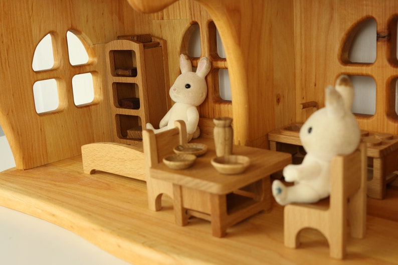 Kinder Geschenke Puppenhaus 1:24 Weihnachten 1:24 Weihnachten Sylvanian Dollhouse Erle Personalize Puppenhaus Bausatz Fee Montessori Waldorf Bild 9