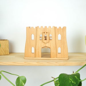 Wooden 5 year anniversary gift, Birthday gift for kid, Miniature castle, Micro scale Wooden castle, 1/144 scale, Castle souvenir, Fortress
