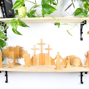 Easter display Lenten piece Easter Scene Easter nativity sets Story of Jesus Resurrection From The Tomb He is Risen Angel Calvary