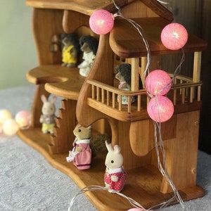 Puppenhaus 1:24 Weihnachten Kinder Geschenk Nichte Geschenk Erlenholz Puppenhaus Holz Personalisieren Puppenhaus Bausatz Montessori Waldorf Bild 7