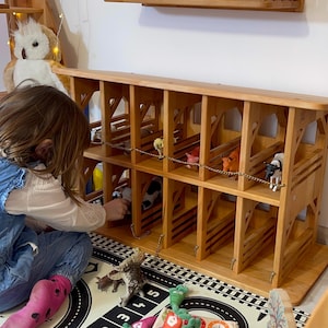 Barn Toy Wooden Farm for Kids Сhristmas Baby birthday gift for kid Wooden stable Personalized Horse family toy Montessori farm for Toddlers