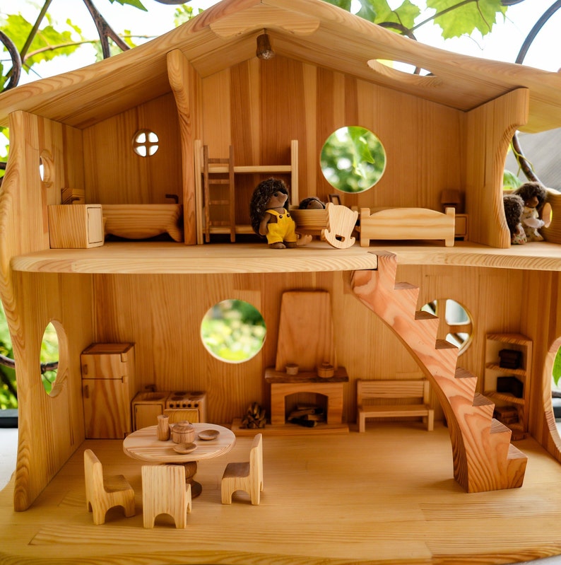 Wooden furniture 116 Scale 3/4 Wooden toy furniture bed Etsy