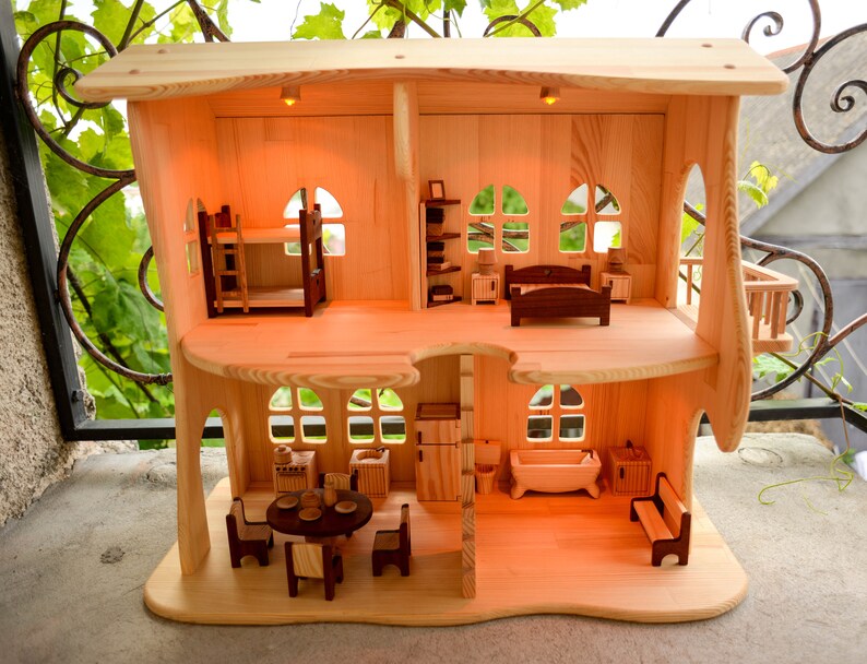 etsy wooden dollhouse