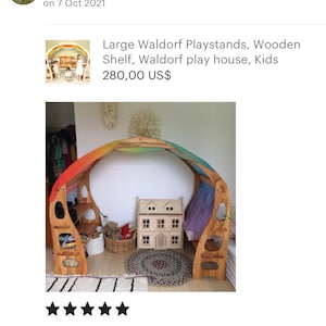 Waldorf Playstand Christmas Kids Gifts 1st Birthday Playtent Indoor Playground Wooden Shelf playhouse Kid Store Foldable Lemonade Montessori image 5