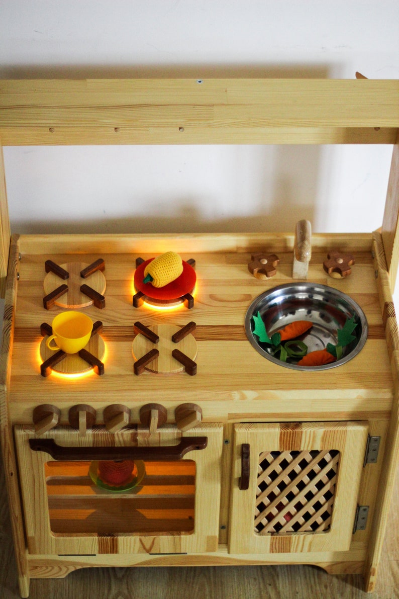 Wooden Waldorf kitchen Set Kitchen set with sink stove and Etsy