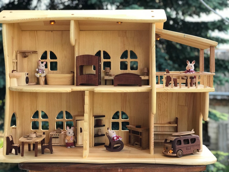 etsy wooden dollhouse