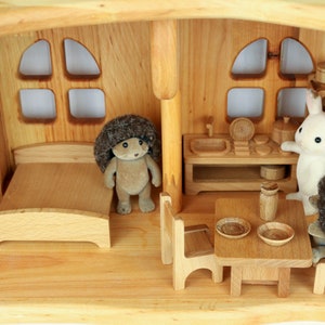 Wooden toy furniture scale 1:24 Christmas Kids Gifts Furniture set 1sr Birthday Toy furniture for dollhouse Handmade toy