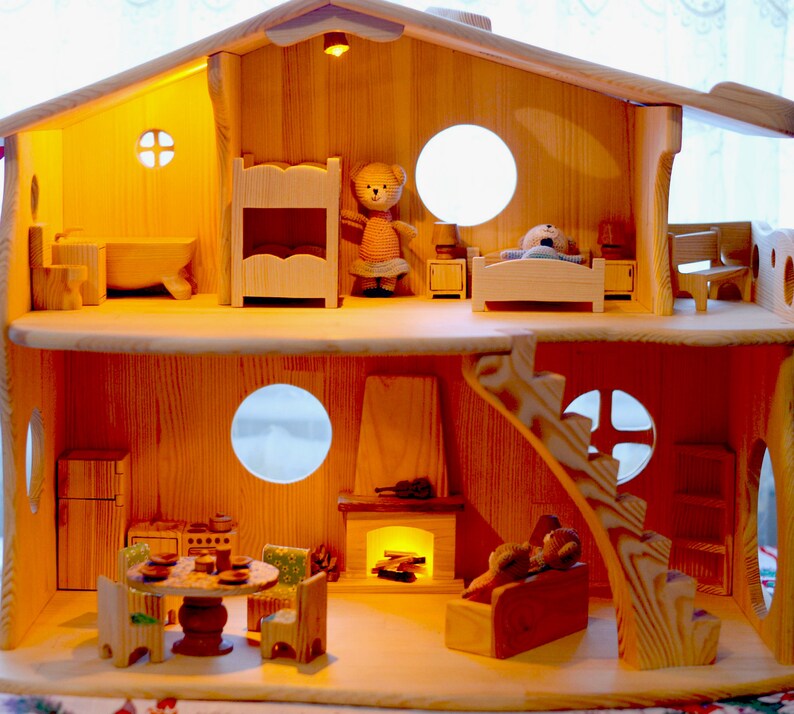 waldorf wooden dollhouse