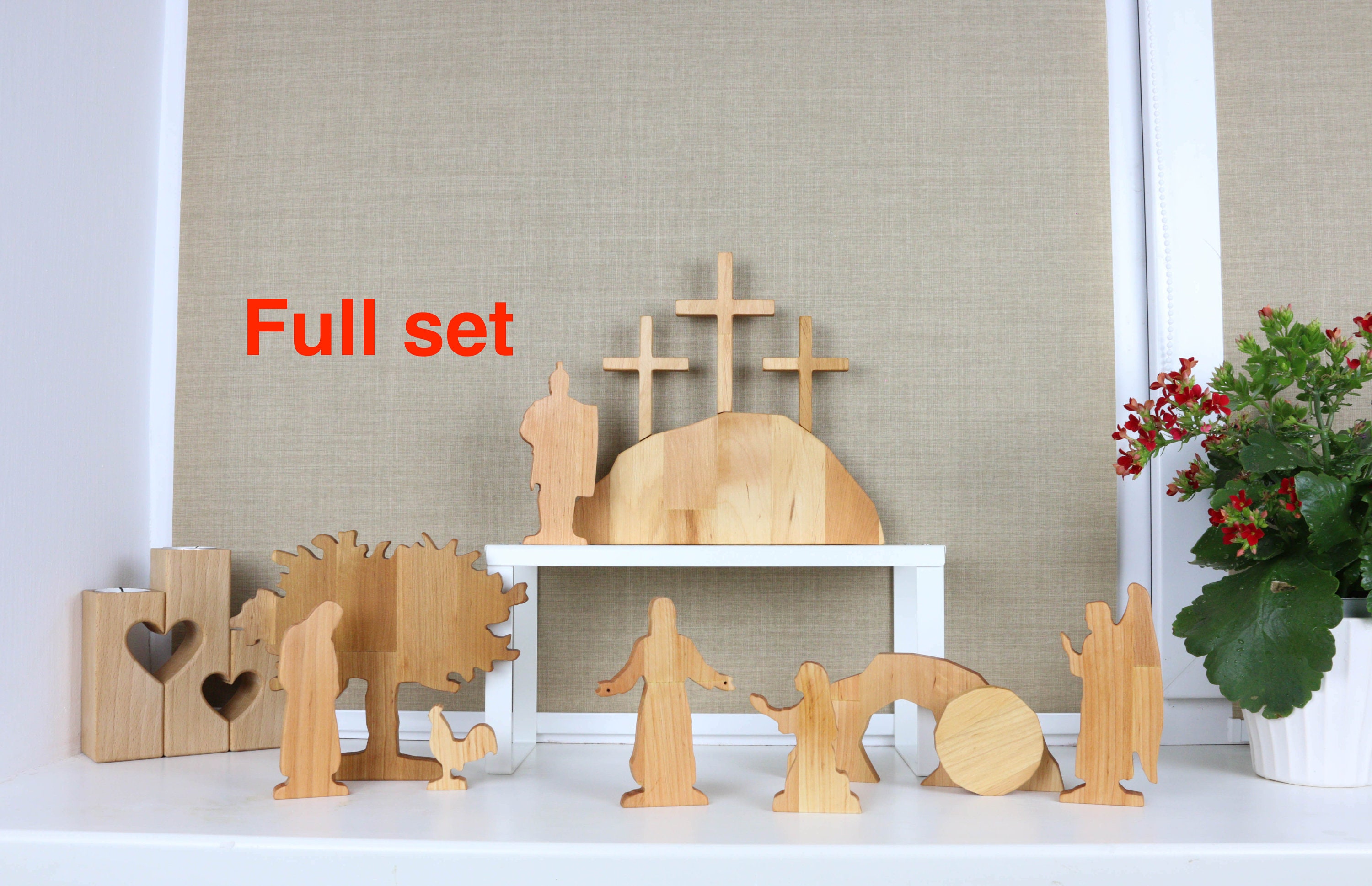 Resurrection Scene Easter Decor Religious Easter Nativity Set Easter ...