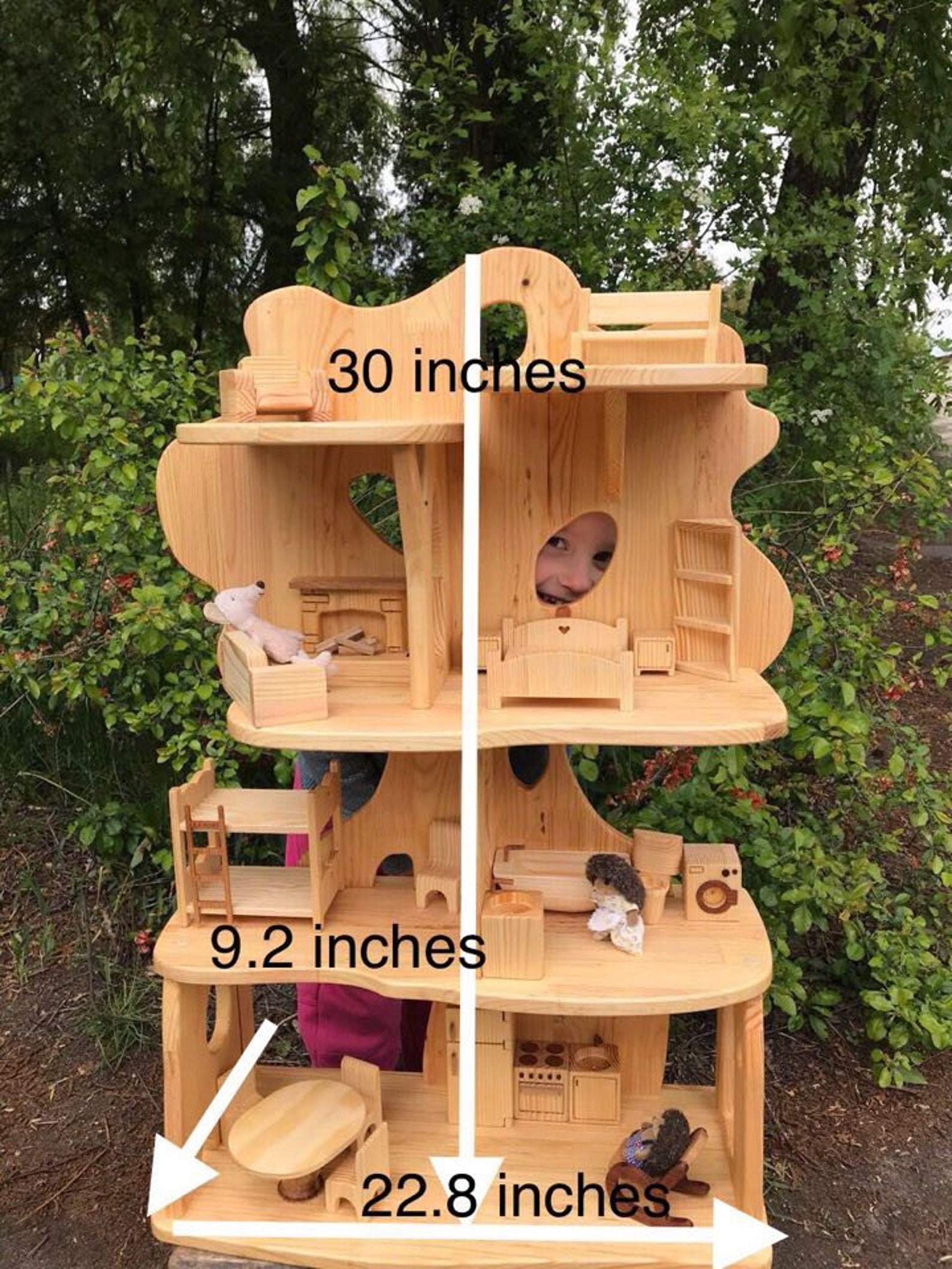 Tree Dollhouse Wooden dollhouse in a shape of a tree 116 Etsy