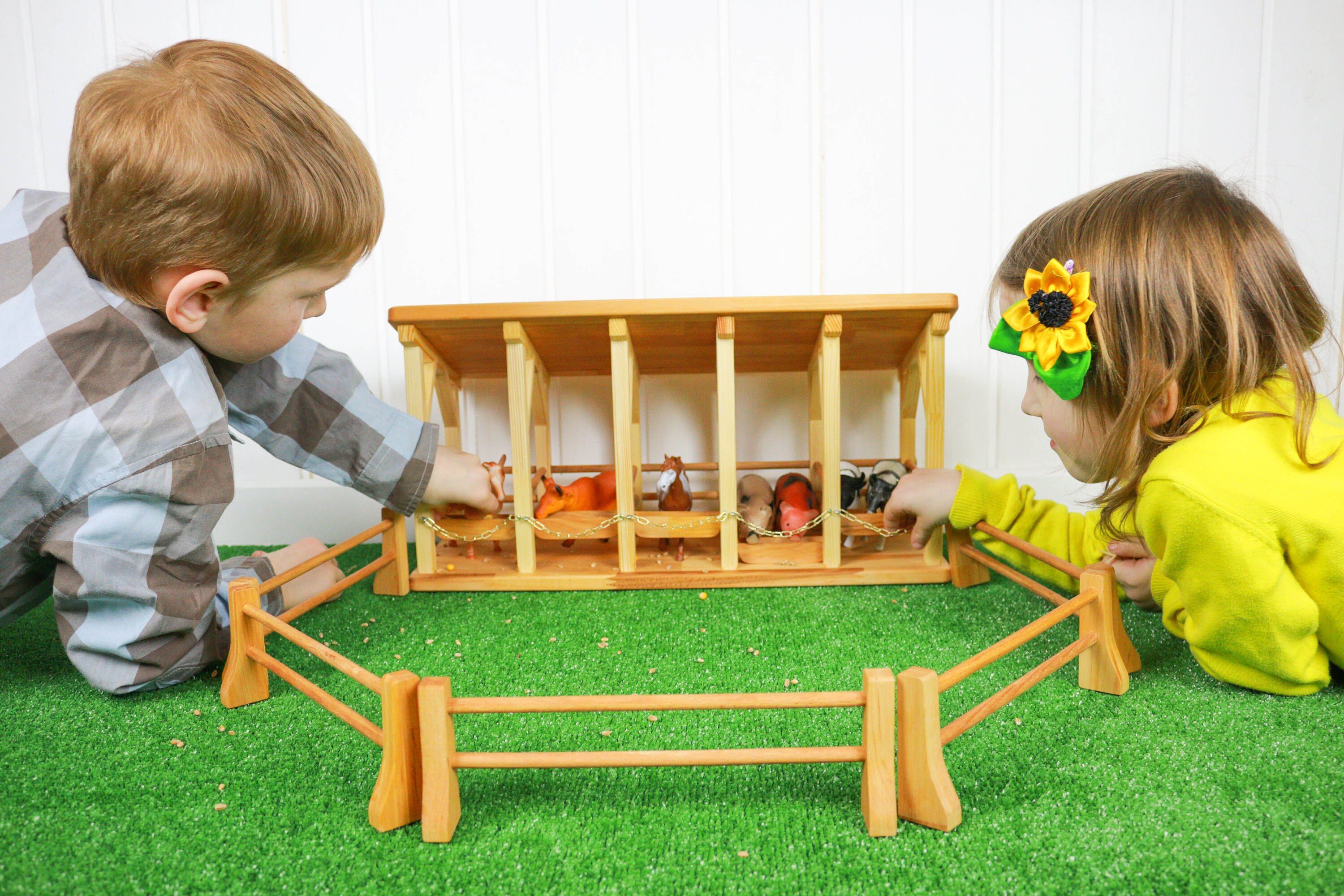 Barn Toy Wooden Farm set Wooden stable Personalized Farm Etsy