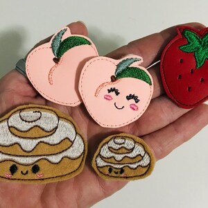 CInnamon Bun, Peach, Strawberry Feltie Pair