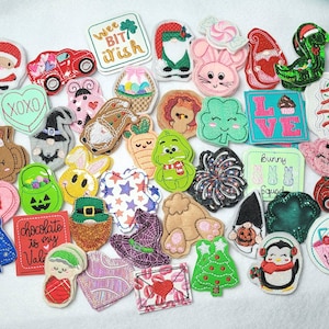 HOLIDAY  Feltie GRAB BAG - feltie Pairs, Mixed holidays