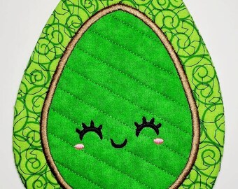 MUG RUG,  Avocado, Mug Mat, Coaster, Drink Mat, Candle Mat