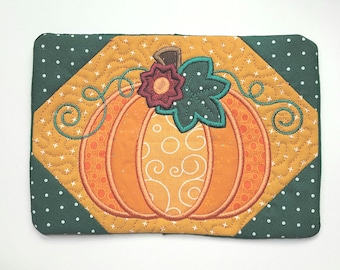 Pompoen MOK TAPIJT, onderzetter, mokmat, kaarsmat, herfst, herfst