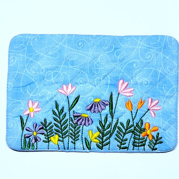 Wildflower MUG RUG,  Printed patterns, Mug Mat, Coaster, Candle Mat