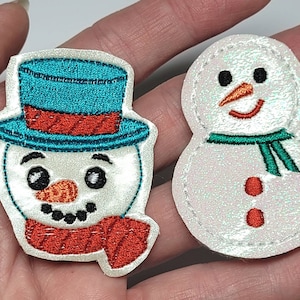 Snowman Feltie Pair, Christmas Snowman