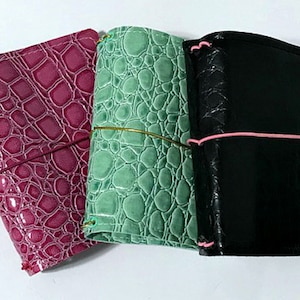 Micro Travelers Notebook Cover - Croc Faux Leather