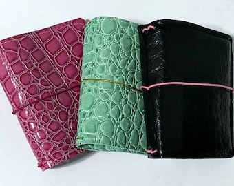 Micro Travelers Notebook Cover - Croc Faux Leather