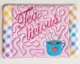 Tea Licious  MUG RUG, Mug Mat, Coaster, Candle Mat