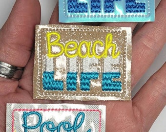 Pool Life, Lake Life, Beach Life Feltie, Summer Feltie Pairs