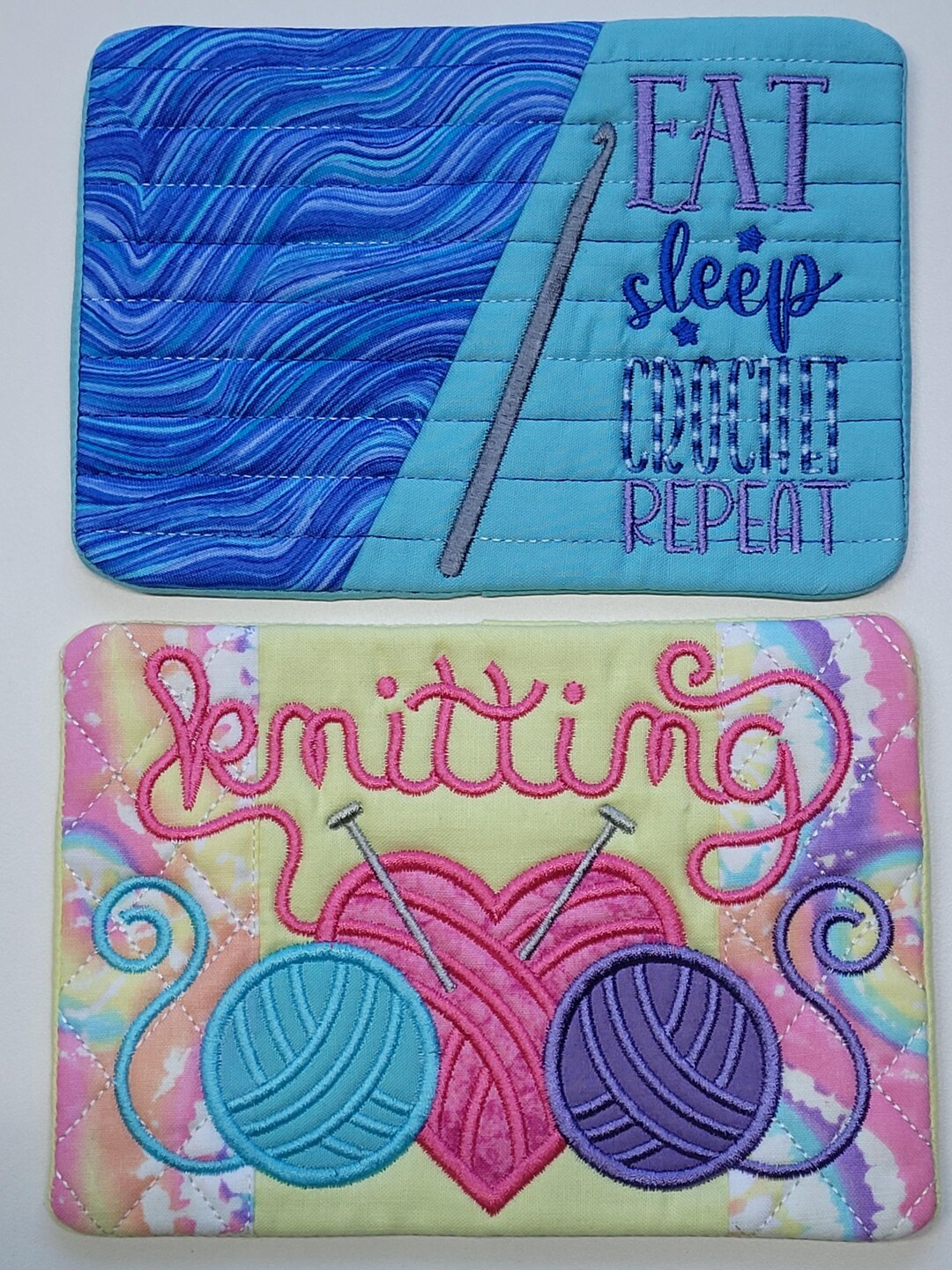 Knitting & Crochet MUG RUG, Printed Patterns, Mug Mat, Coaster, Candle ...
