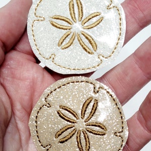 Sand Dollar Feltie Pair, Summer feltie, Beach, Sea Shore, Sea Shell