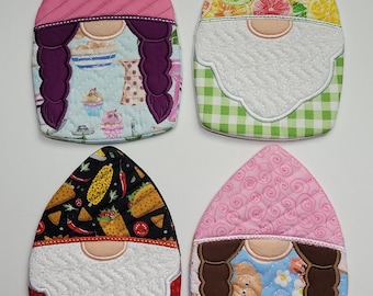 Food Theme  Gnome MUG RUG, Mug Mat, Coaster, Candle Mat