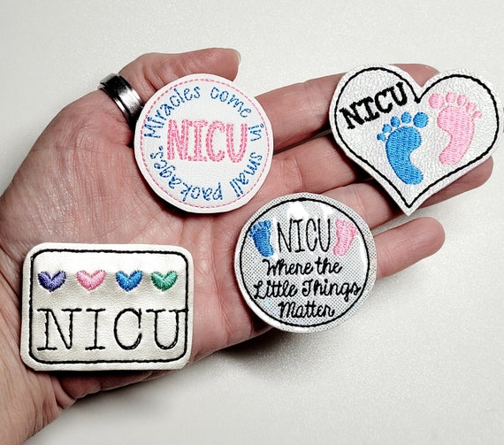 NICU Felties Pair of NURSE Theme Felties ,NICU Perfect for Badge