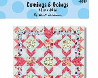 Comings & Goings Quilt Pattern, Heidi Pridemore, The Whimsical Workshop Quilt Pattern, Intermediate Skill Level