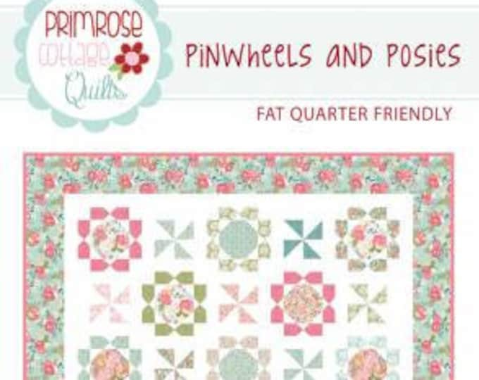 Pinwheels and Posies Quilt Pattern, Lindsey Weight, Primrose Cottage Quilts, Quilt Pattern, Fat Quarter Friendly