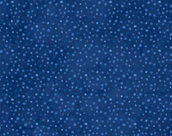 Essentials Basics Navy Petite Dots Cotton Quilting Fabric, Geometric Fabric, Wilmington Prints Essentials.