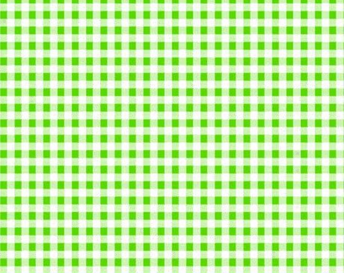 Dots and Stripes and More Green Mini Gingham Fabric Yardage, Quilting Treasures, Cotton Quilt Fabric