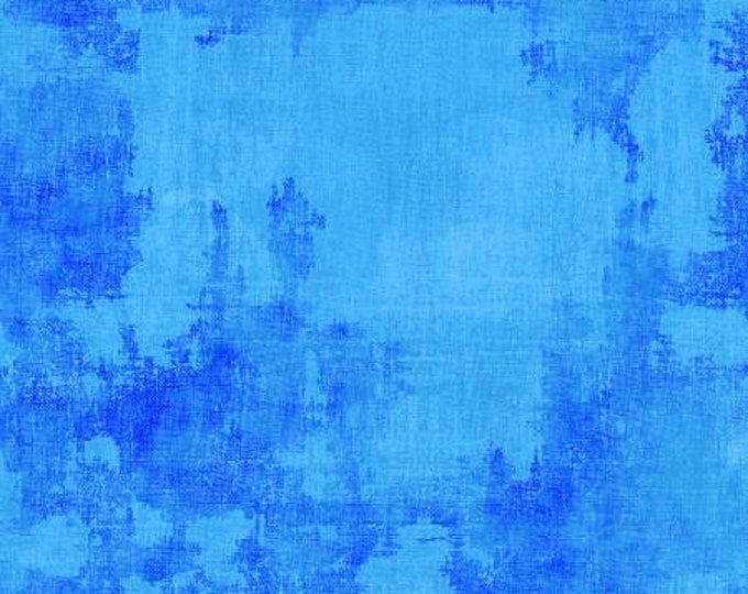 Essentials Basics Paradise Blue Dry Brush Cotton Quilting Fabric, Wilmington Prints Essentials.