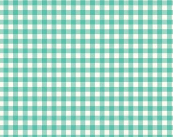 Gingham Cottage Gingham Seaglass Fabric Yardage, Heather Peterson, Riley Blake Designs, Cotton Quilt Fabric, Gingham Fabric